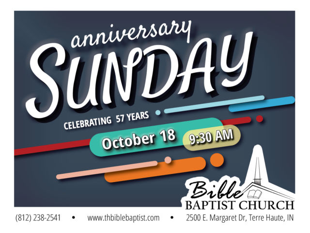 2020 Anniversary Sunday Flier - Front (Single)
